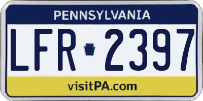 PA license plate LFR2397