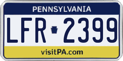 PA license plate LFR2399