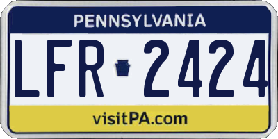 PA license plate LFR2424