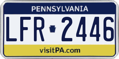 PA license plate LFR2446