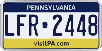 PA license plate LFR2448