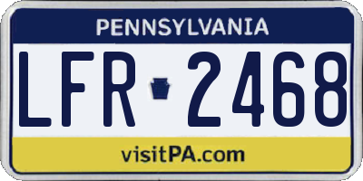 PA license plate LFR2468