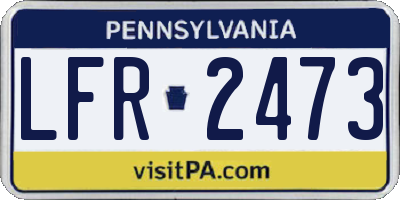 PA license plate LFR2473