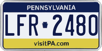 PA license plate LFR2480
