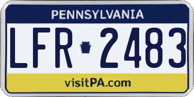 PA license plate LFR2483