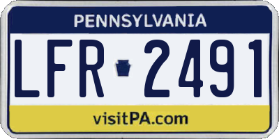 PA license plate LFR2491