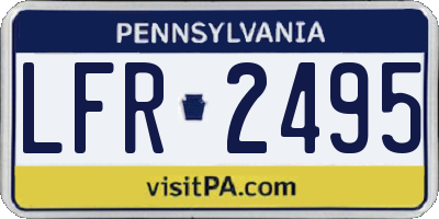 PA license plate LFR2495