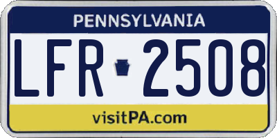 PA license plate LFR2508