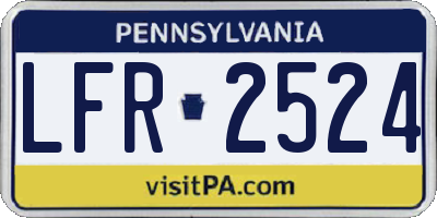 PA license plate LFR2524