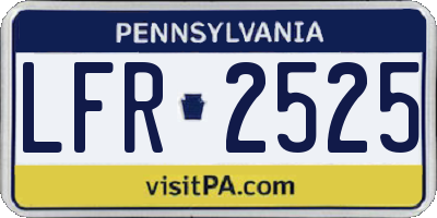 PA license plate LFR2525