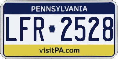 PA license plate LFR2528
