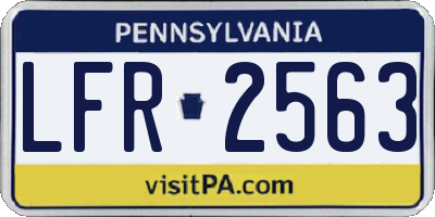 PA license plate LFR2563