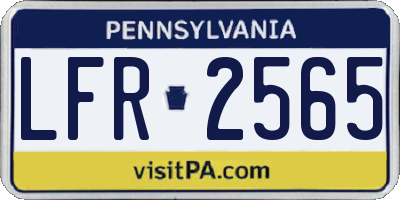 PA license plate LFR2565