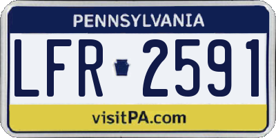 PA license plate LFR2591
