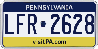 PA license plate LFR2628