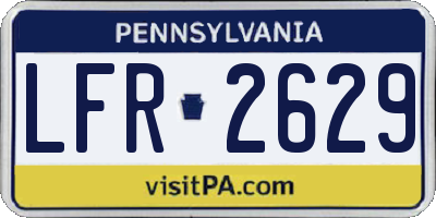 PA license plate LFR2629