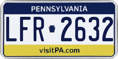 PA license plate LFR2632
