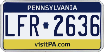 PA license plate LFR2636