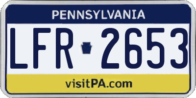 PA license plate LFR2653