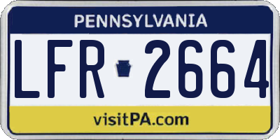 PA license plate LFR2664