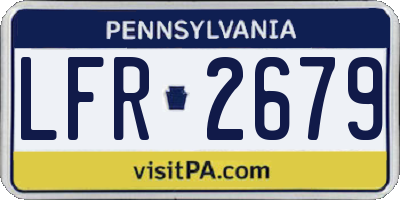 PA license plate LFR2679