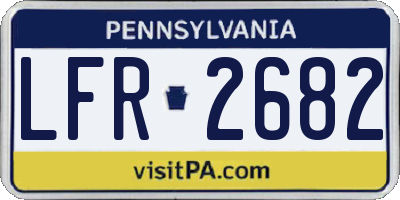 PA license plate LFR2682