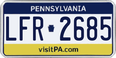 PA license plate LFR2685