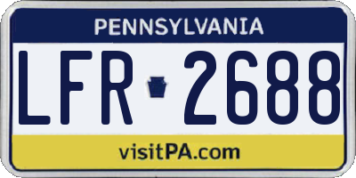 PA license plate LFR2688