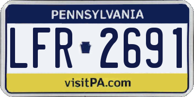 PA license plate LFR2691