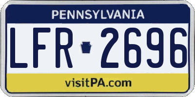 PA license plate LFR2696