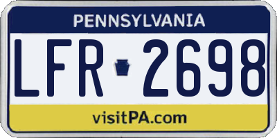 PA license plate LFR2698