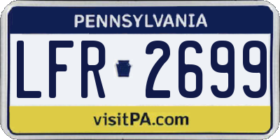 PA license plate LFR2699
