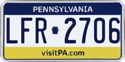 PA license plate LFR2706