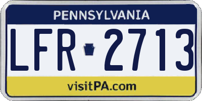 PA license plate LFR2713