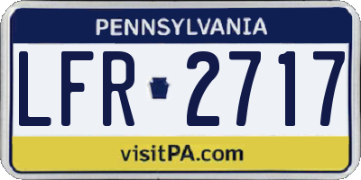PA license plate LFR2717