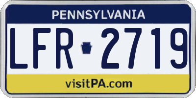 PA license plate LFR2719