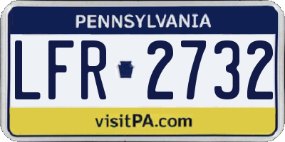 PA license plate LFR2732