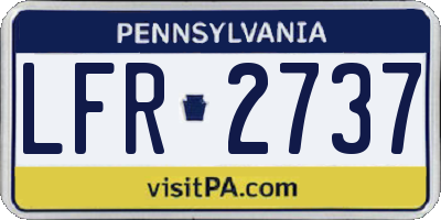PA license plate LFR2737