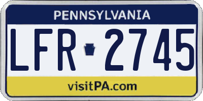 PA license plate LFR2745