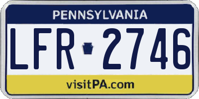 PA license plate LFR2746