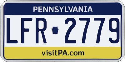 PA license plate LFR2779