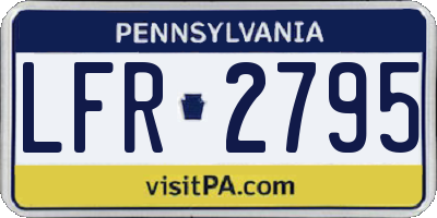 PA license plate LFR2795