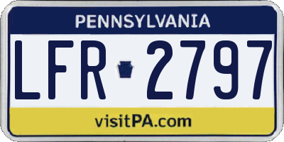 PA license plate LFR2797