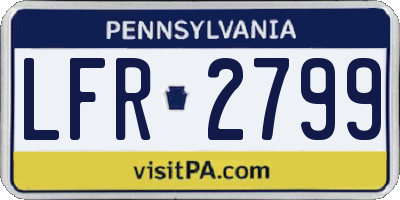 PA license plate LFR2799