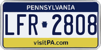 PA license plate LFR2808