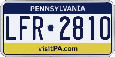PA license plate LFR2810