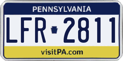 PA license plate LFR2811