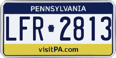 PA license plate LFR2813