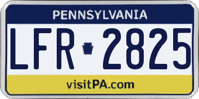 PA license plate LFR2825