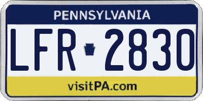 PA license plate LFR2830